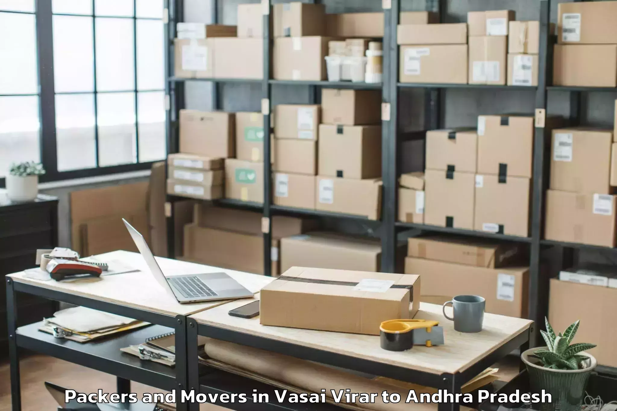 Reliable Vasai Virar to Pellakur Packers And Movers